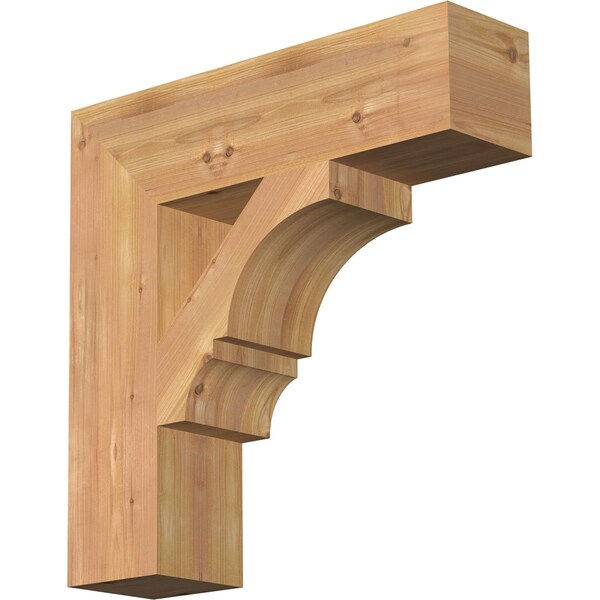 Ekena Millwork Balboa Block Smooth Bracket, Western Red Cedar, 5 1/2"W x 22"D x 22"H BKT06X22X22BOA05SWR - main